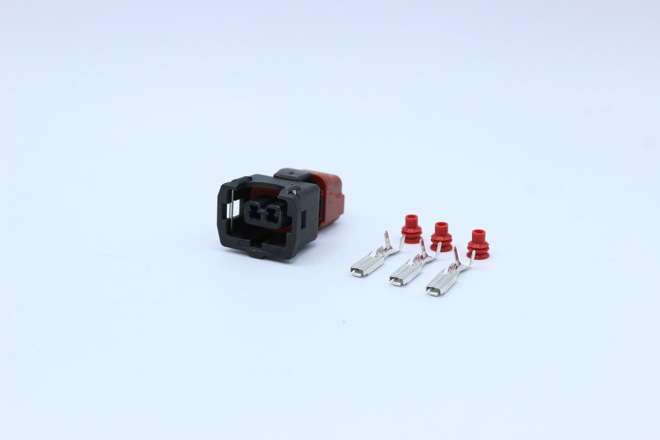 Furukawa Female JFC Black - 2 Terminal in Style: Connector Only. Furukawa JFC in Black. These connectors are typically found in OEM applications and are available as a connector only or as a flying lead. An extra terminal is included with every connector,