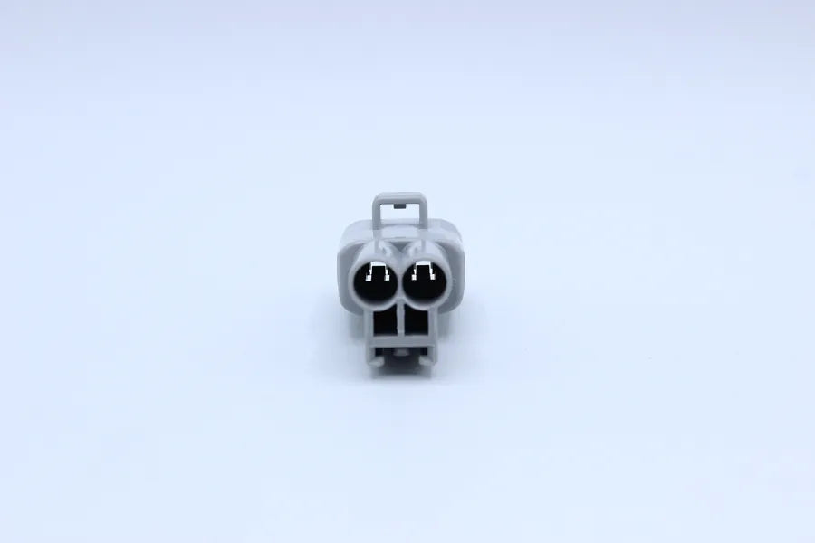 Sumitomo Male TS Gray tab width 4.8 - 2 Terminal in Style: Flying Lead. Sumitomo TS in Gray. These connectors are typically found in OEM applications and are available as a connector only or as a flying lead. An extra terminal is included with every conne