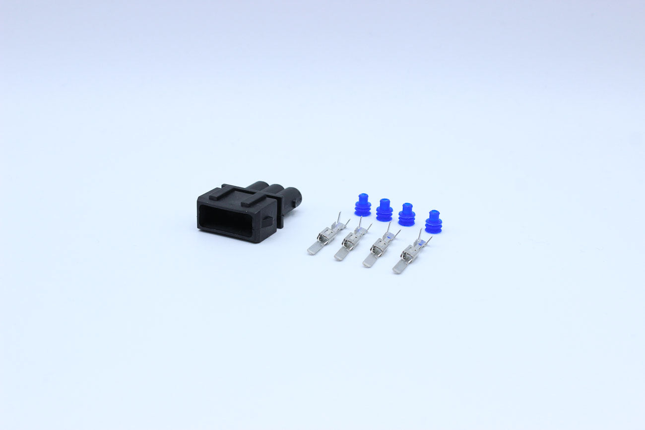 Delphi Male Timer Black - 3 Terminal in Style: Connector Only. Delphi Timer in Black. These connectors are typically found in OEM applications and are available as a connector only or as a flying lead. An extra terminal is included with every connector, b