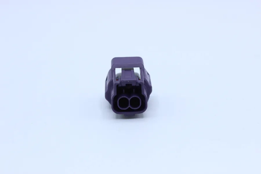 Sumitomo Female RS type E Violet - 2 Terminal in Style: Connector Only. Sumitomo RS type E in Violet. These connectors are typically found in OEM applications and are available as a connector only or as a flying lead. An extra terminal is included with ev