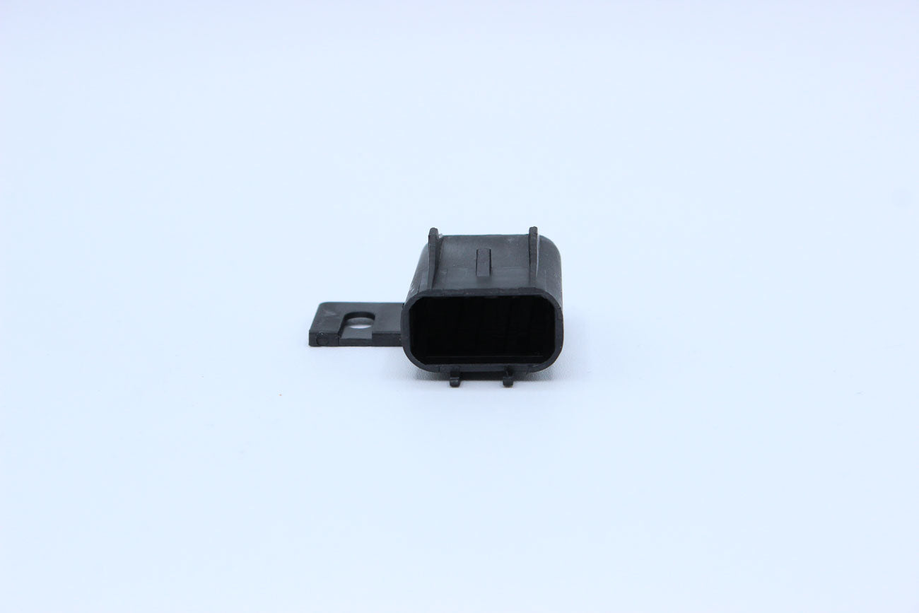 Delphi Male Mounting tab Black Cap/Plug - 2 Terminal in Style: Flying Lead. Delphi Mounting tab in Black. These connectors are typically found in OEM applications and are available as a connector only or as a flying lead. An extra terminal is included wit