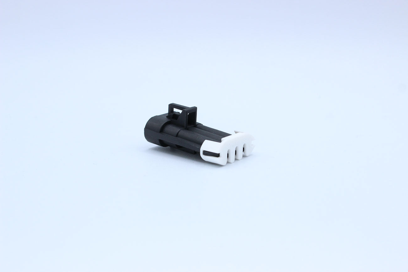 Delphi Male Metri-pack 150 Black tab width 1.5 - 3 Terminal in Style: Flying Lead. Delphi Metri-pack 150 in Black. These connectors are typically found in OEM applications and are available as a connector only or as a flying lead. An extra terminal is inc