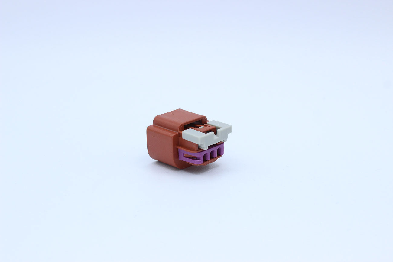 Delphi Female GT150 Brown Code 4 - 3 Terminal in Style: Flying Lead. Delphi GT150 in Brown. These connectors are typically found in OEM applications and are available as a connector only or as a flying lead. An extra terminal is included with every connec