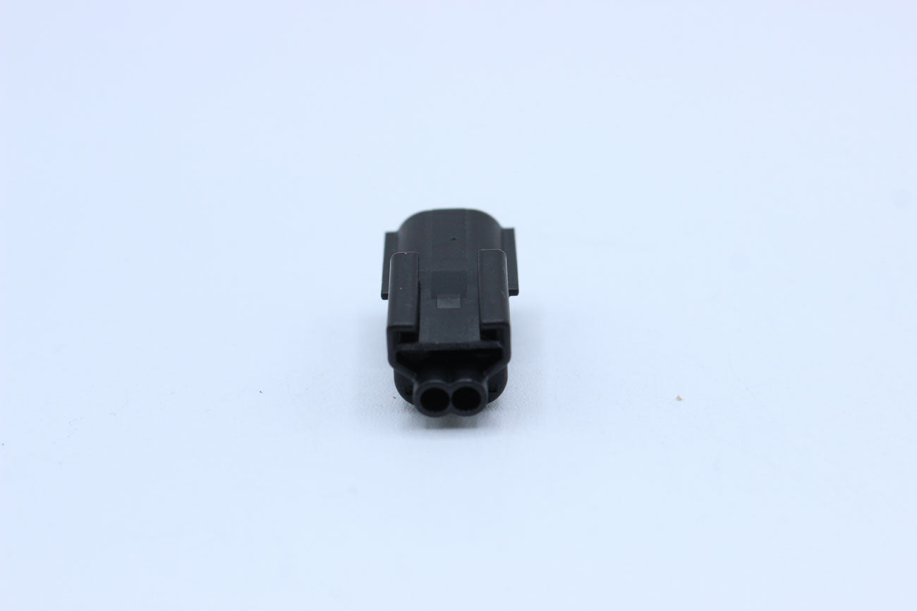 Sumitomo Male Black tab width 0.64 - 2 Terminal in Style: Flying Lead. Sumitomo in Black. These connectors are typically found in OEM applications and are available as a connector only or as a flying lead. An extra terminal is included with every connecto
