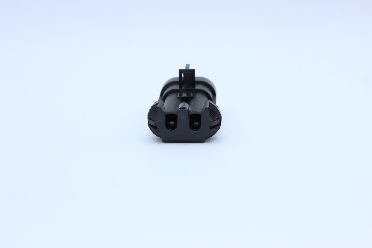 Delphi Male Metri-pack 630 Black - 2 Terminal in Style: Connector Only. Delphi Metri-pack 630 in Black. These connectors are typically found in OEM applications and are available as a connector only or as a flying lead. An extra terminal is included with