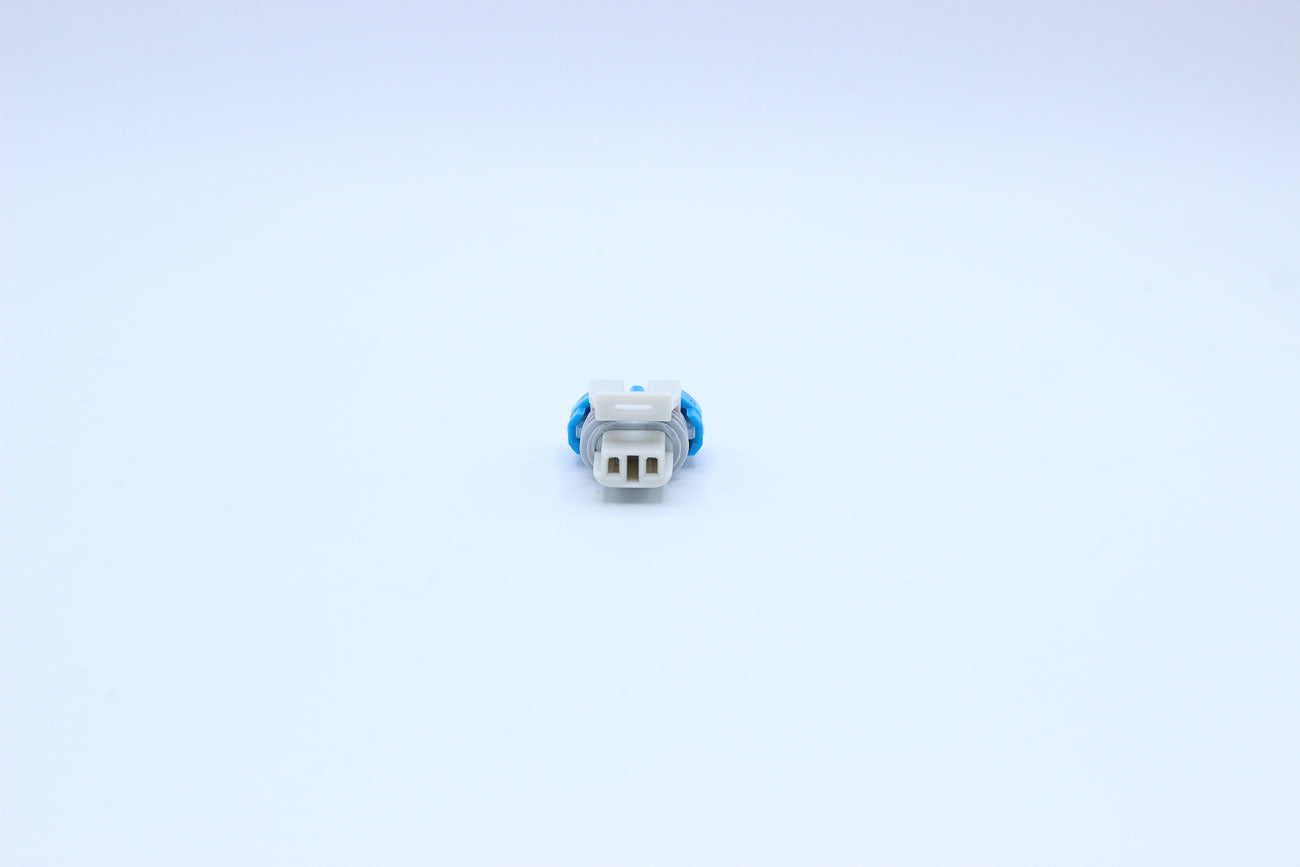 Delphi Female Metri-pack 150 Light Gray Code 1 - 2 Terminal in Style: Flying Lead. Delphi Metri-pack 150 in Light Gray. These connectors are typically found in OEM applications and are available as a connector only or as a flying lead. An extra terminal i
