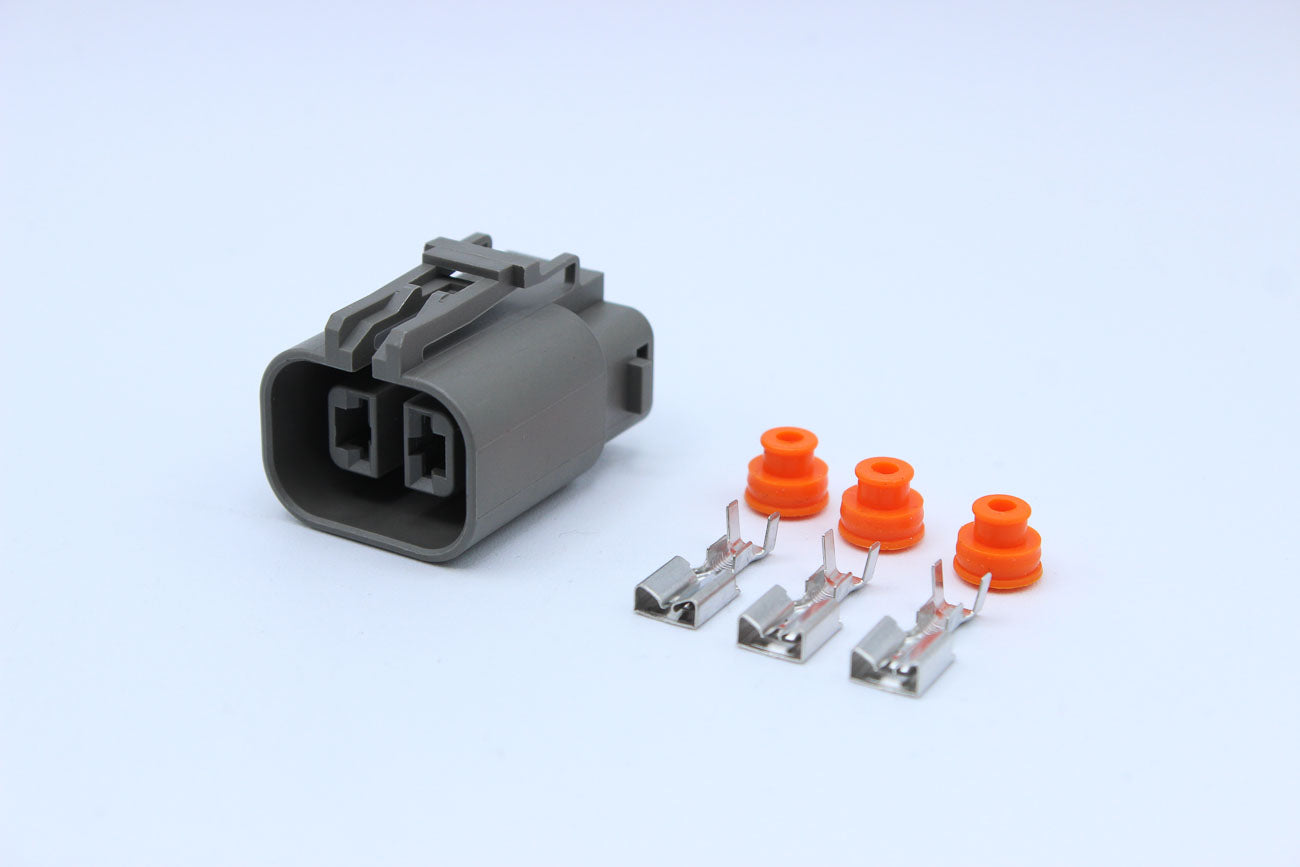 KET Female 250 Gray - 2 Terminal in Style: Flying Lead. KET 250 in Gray. These connectors are typically found in OEM applications and are available as a connector only or as a flying lead. An extra terminal is included with every connector, because mistak