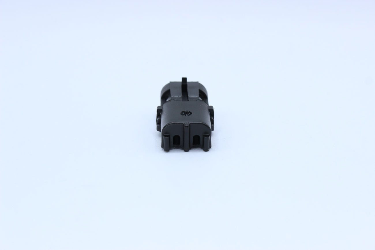 Delphi Male Weather pack Black - Part Number 12010973 in Style: Connector Only. Delphi Weather pack in Black. The OEM Part Number for this part is 12010973. These connectors are typically found in OEM applications and are available as a connector only or