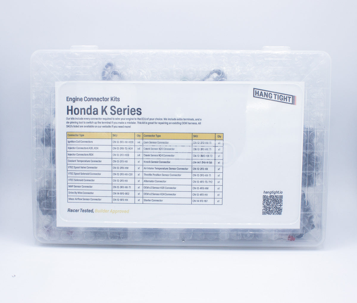 Honda K20/K24 Series Connector Kit in . Whether you're wiring up your Honda K20, K24, Z1 or A2, this kit has all K series variants covered. Purchasing a kit takes all the guess work out of making an order, saving you time and extra shipping costs. We even