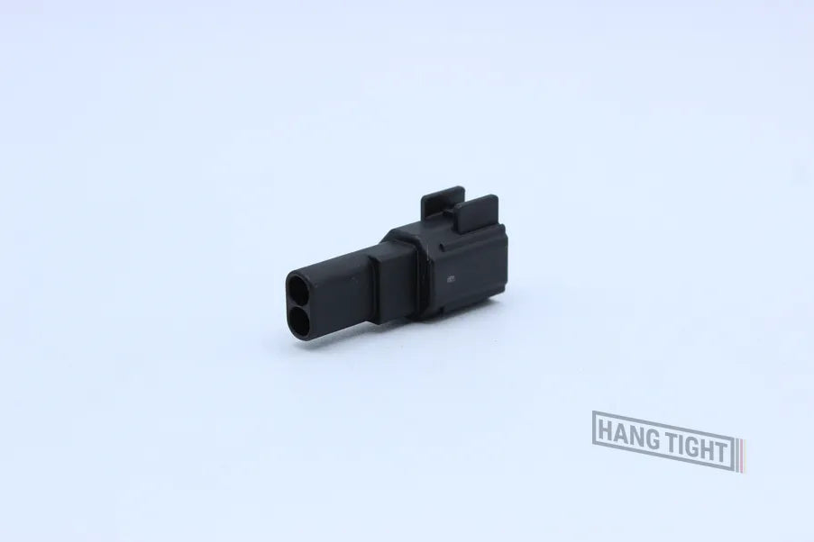 Molex Male MX150 Black Horizontal lock tab layout - 2 Terminal in Style: Connector Only. Molex MX150 in Black. These connectors are typically found in OEM applications and are available as a connector only or as a flying lead. An extra terminal is include