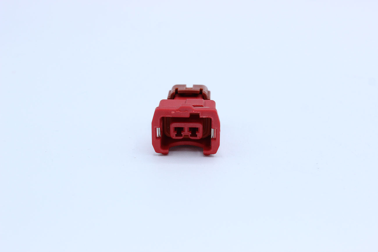 Furukawa Female JFC Red - 2 Terminal in Style: Flying Lead. Furukawa JFC in Red. These connectors are typically found in OEM applications and are available as a connector only or as a flying lead. An extra terminal is included with every connector, becaus