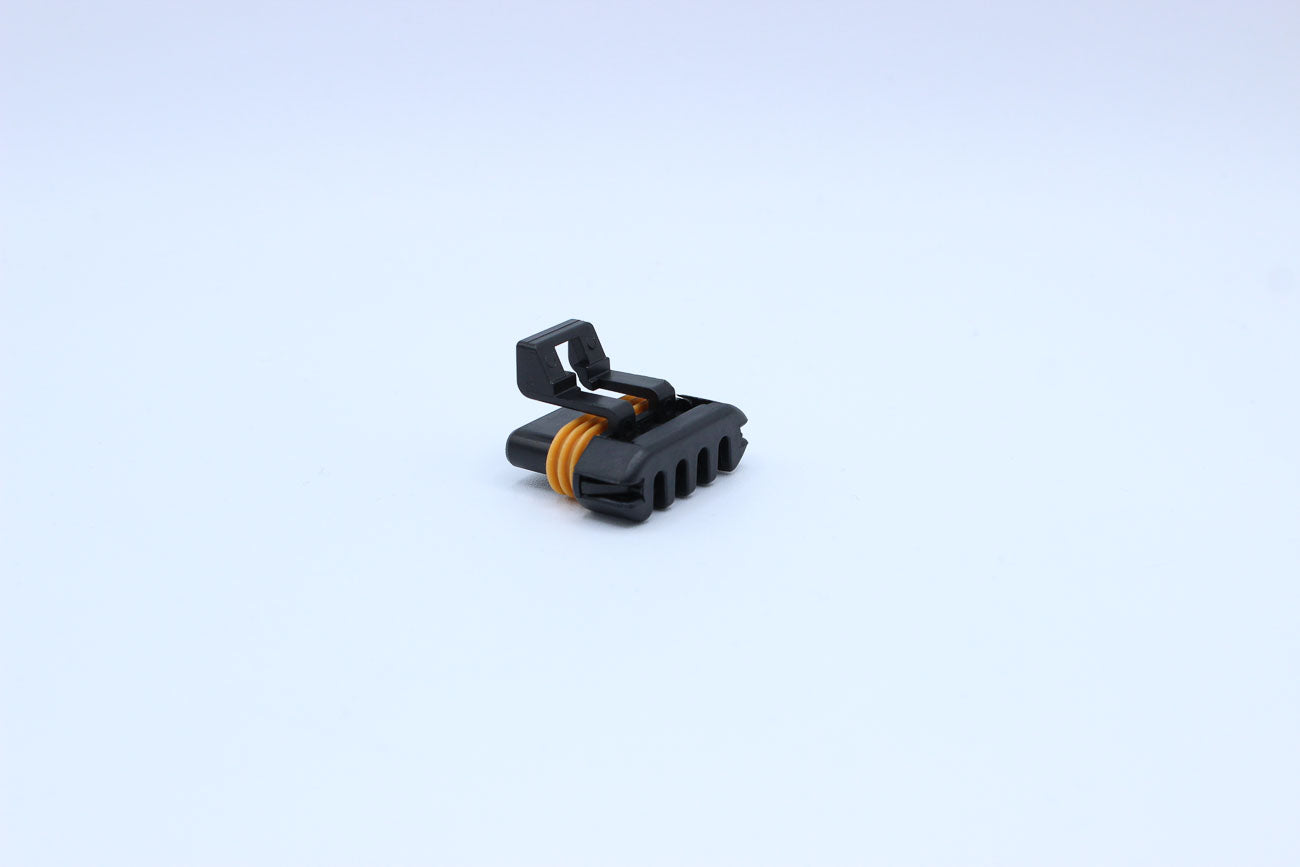 Delphi Female Metri-pack 150 Black Code 1 - 4 Terminal in Style: Connector Only. Delphi Metri-pack 150 in Black. These connectors are typically found in OEM applications and are available as a connector only or as a flying lead. An extra terminal is inclu