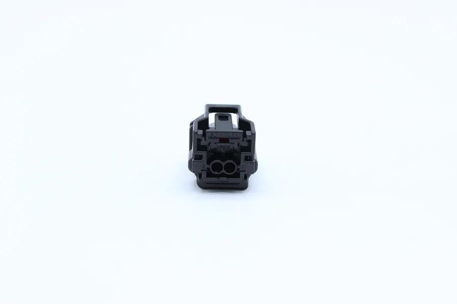 Sumitomo Female Black tab width 0.64 - 2 Terminal in Style: Flying Lead. Sumitomo in Black. These connectors are typically found in OEM applications and are available as a connector only or as a flying lead. An extra terminal is included with every connec
