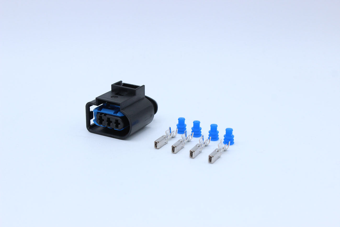 FCI Female HPCS Black Code B - 3 Terminal in Style: Connector Only. FCI HPCS in Black. These connectors are typically found in OEM applications and are available as a connector only or as a flying lead. An extra terminal is included with every connector,