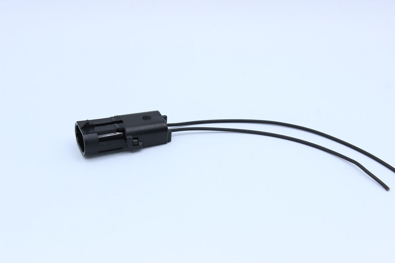 Delphi Male Weather pack Black - Part Number 12010973 in Style: Connector Only. Delphi Weather pack in Black. The OEM Part Number for this part is 12010973. These connectors are typically found in OEM applications and are available as a connector only or