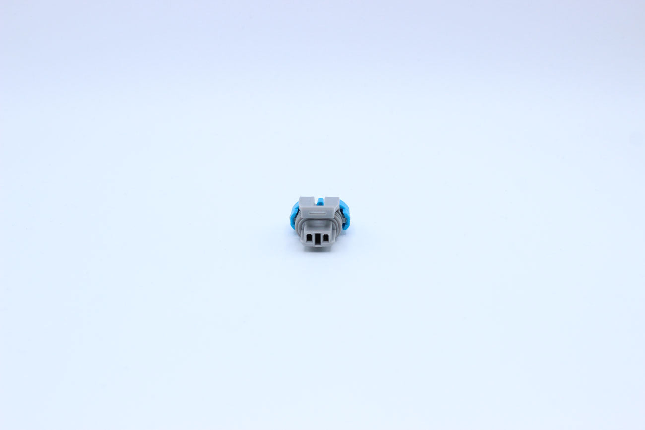 Delphi Female Metri-pack 150 Grey - 2 Terminal in Style: Connector Only. Delphi Metri-pack 150 in Grey. These connectors are typically found in OEM applications and are available as a connector only or as a flying lead. An extra terminal is included with