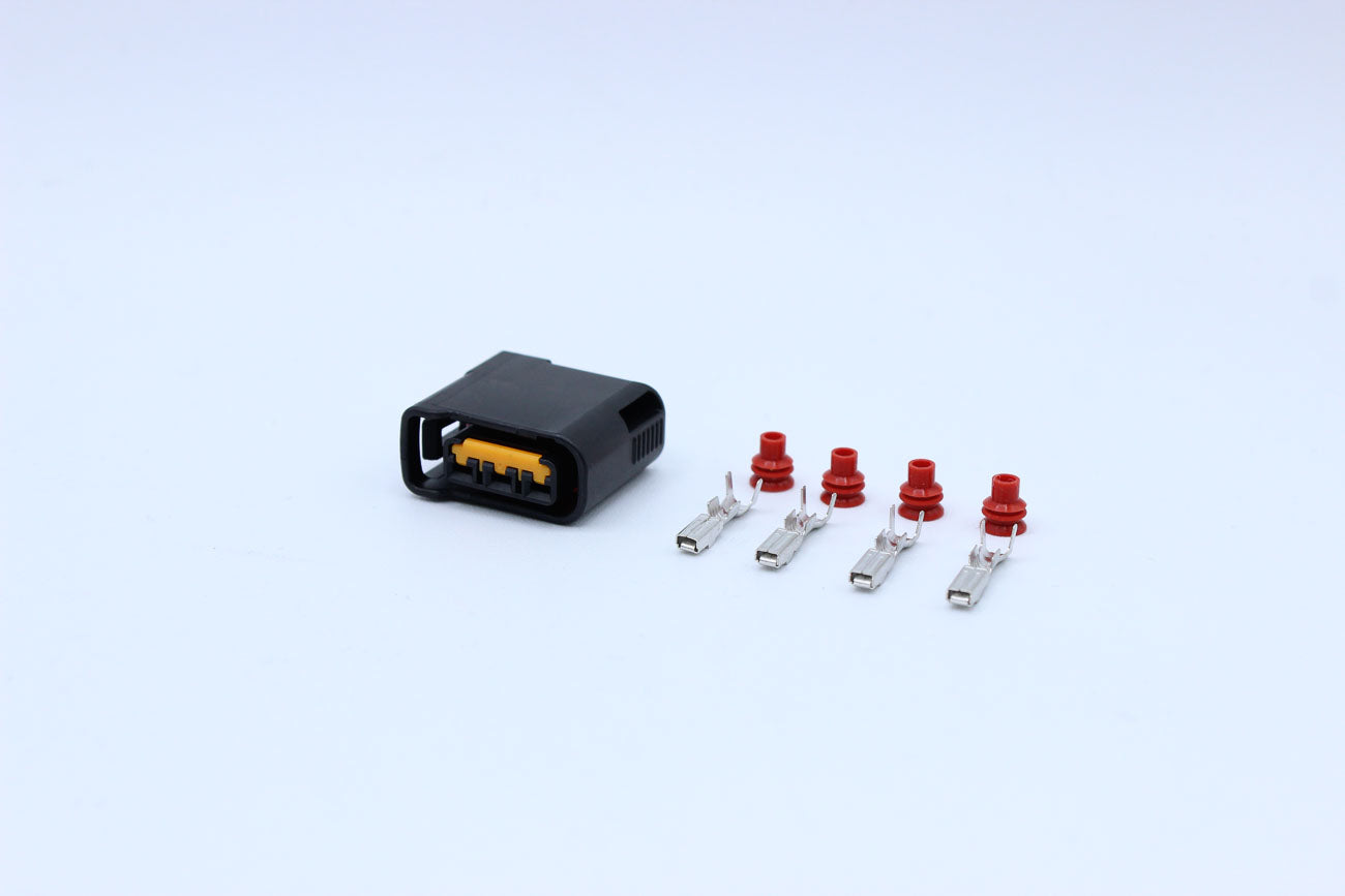 Furukawa Female RFW Black - 3 Terminal in Style: Connector Only. Furukawa RFW in Black. These connectors are typically found in OEM applications and are available as a connector only or as a flying lead. An extra terminal is included with every connector,
