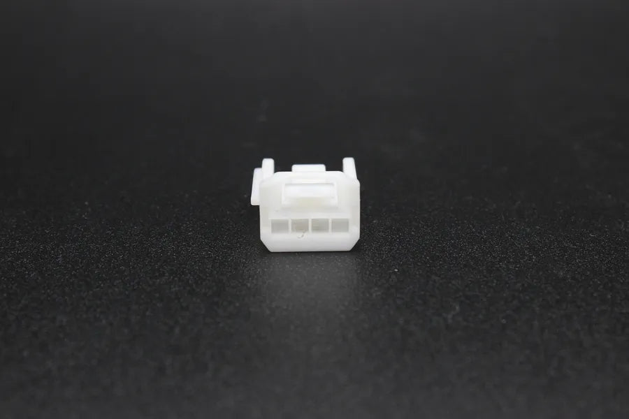 Sumitomo Female TS unsealed White - 4 Terminal in Style: Connector Only. Sumitomo TS unsealed in White. These connectors are typically found in OEM applications and are available as a connector only or as a flying lead. An extra terminal is included with