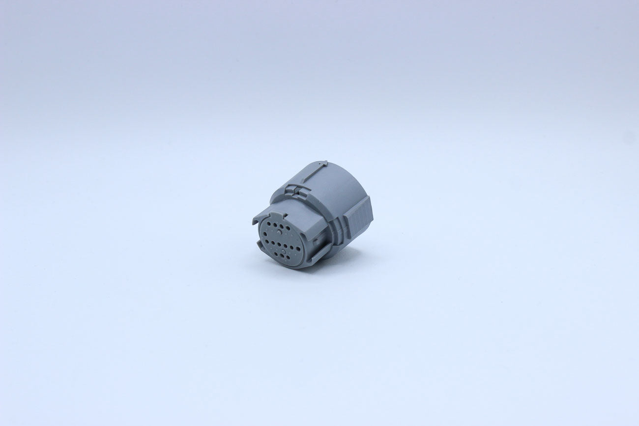 Delphi Female Micro-Pack 100 Grey - 14 Terminal in Style: Connector Only. Delphi Micro-Pack 100 in Grey. These connectors are typically found in OEM applications and are available as a connector only or as a flying lead. An extra terminal is included with