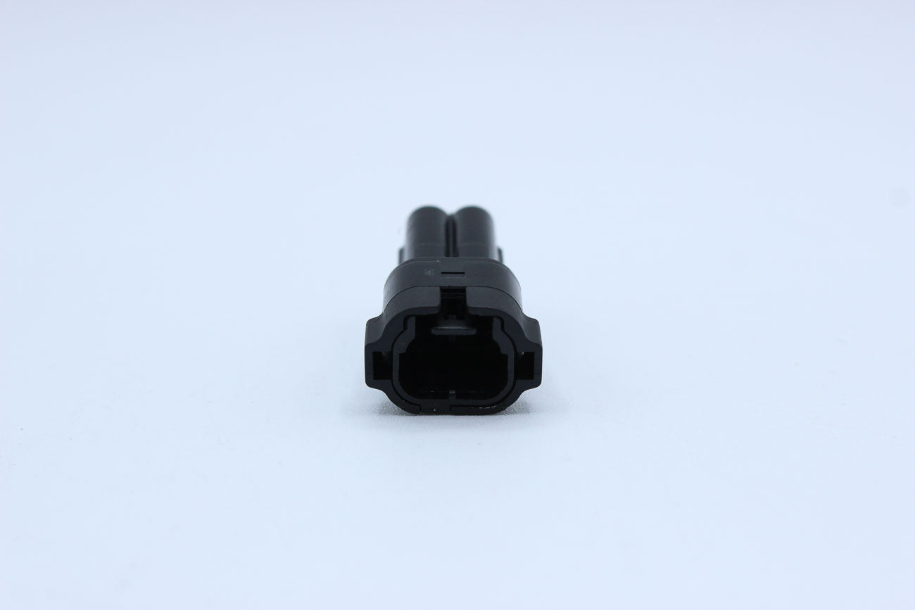 Sumitomo Male HM Black - 2 Terminal in Style: Flying Lead. Sumitomo HM in Black. These connectors are typically found in OEM applications and are available as a connector only or as a flying lead. An extra terminal is included with every connector, becaus