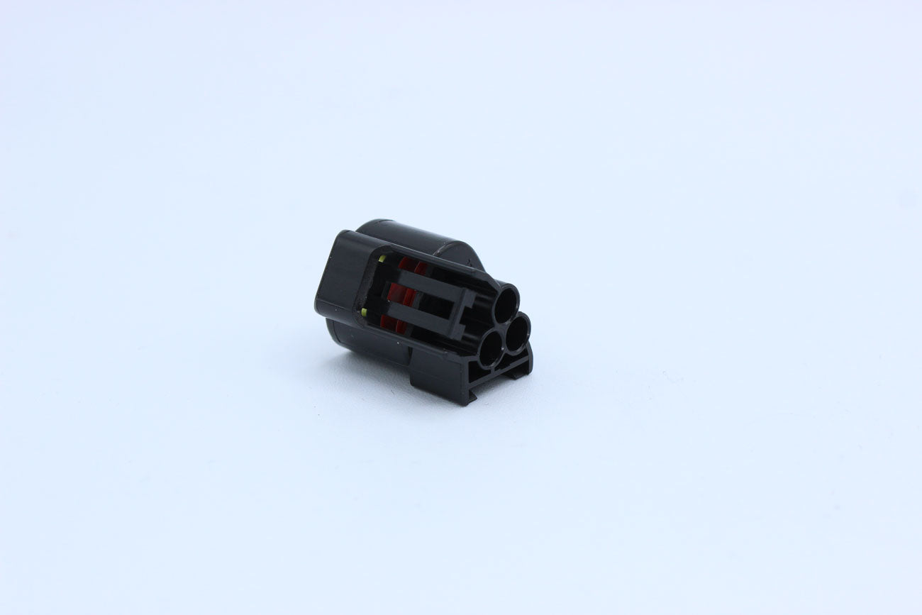 Furukawa Female RFW Black Horizontal lock tab layout - 3 Terminal in Style: Connector Only. Furukawa RFW in Black. These connectors are typically found in OEM applications and are available as a connector only or as a flying lead. An extra terminal is inc
