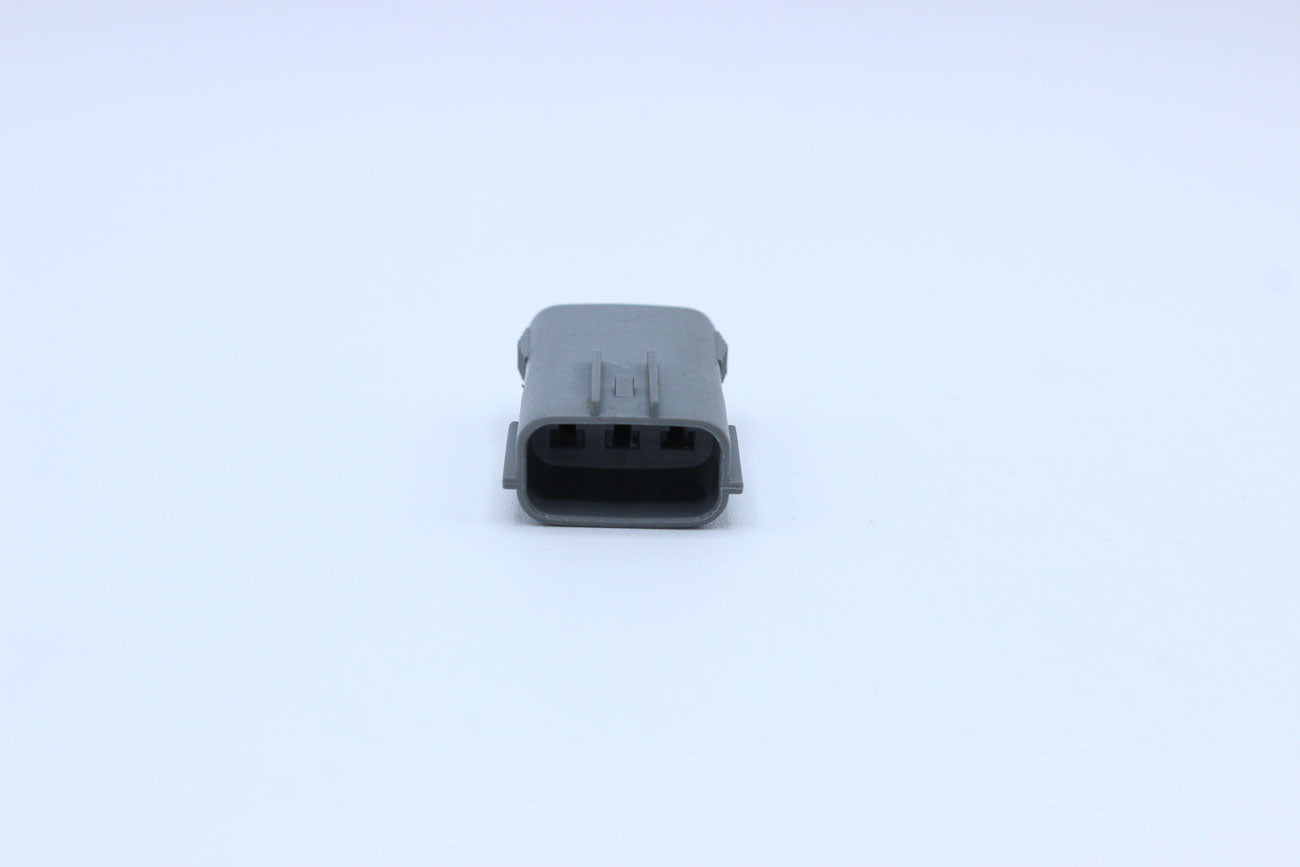 Sumitomo Male DL Gray - 3 Terminal in Style: Flying Lead. Sumitomo DL in Gray. These connectors are typically found in OEM applications and are available as a connector only or as a flying lead. An extra terminal is included with every connector, because