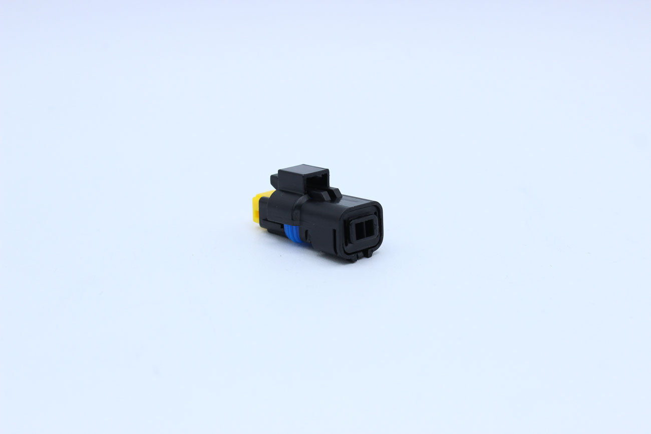 FCI Female Sicma 1.5 Yellow - 2 Terminal in Style: Connector Only. FCI Sicma 1.5 in Yellow. These connectors are typically found in OEM applications and are available as a connector only or as a flying lead. An extra terminal is included with every connec