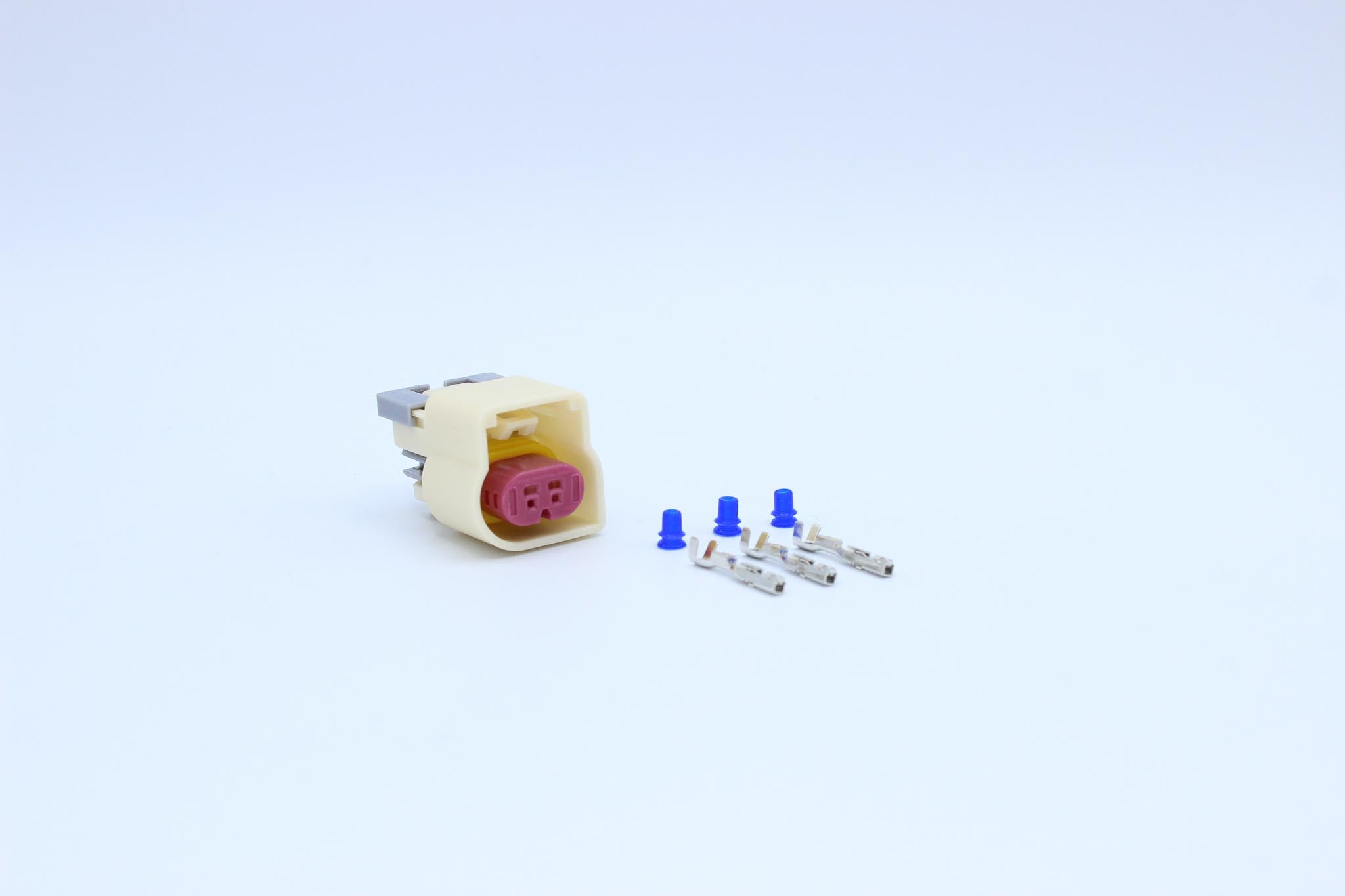 Delphi Female GT150 White Code 1 - 2 Terminal in Style: Connector Only. Delphi GT150 in White. These connectors are typically found in OEM applications and are available as a connector only or as a flying lead. An extra terminal is included with every con