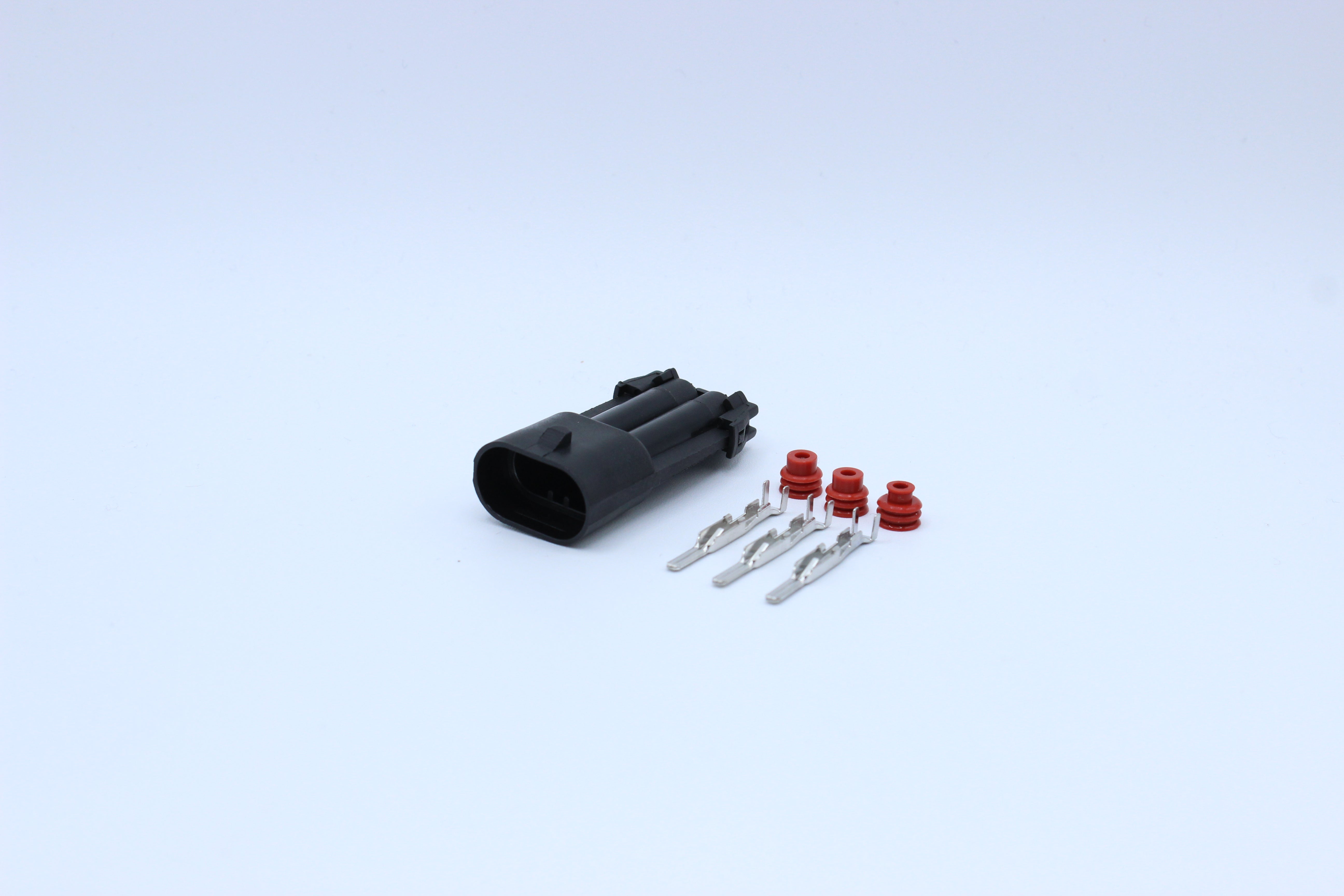 Delphi Male Metri-pack 280 Black type 2 - 2 Terminal in Style: Connector Only. Delphi Metri-pack 280 in Black. These connectors are typically found in OEM applications and are available as a connector only or as a flying lead. An extra terminal is include