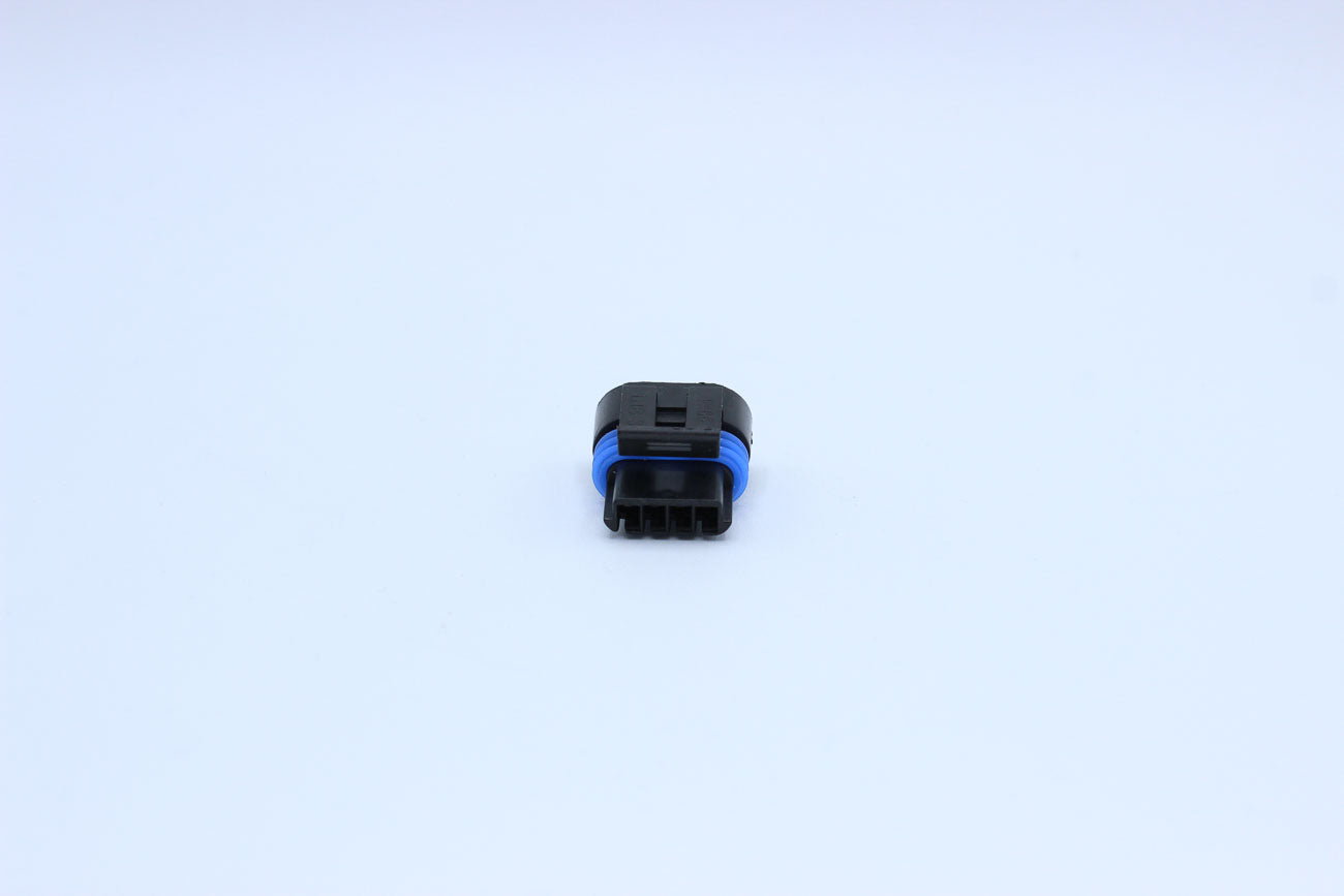 Delphi Female Metri-pack 150 PTS Black - 4 Terminal in Style: Flying Lead. Delphi Metri-pack 150 PTS in Black. These connectors are typically found in OEM applications and are available as a connector only or as a flying lead. An extra terminal is include