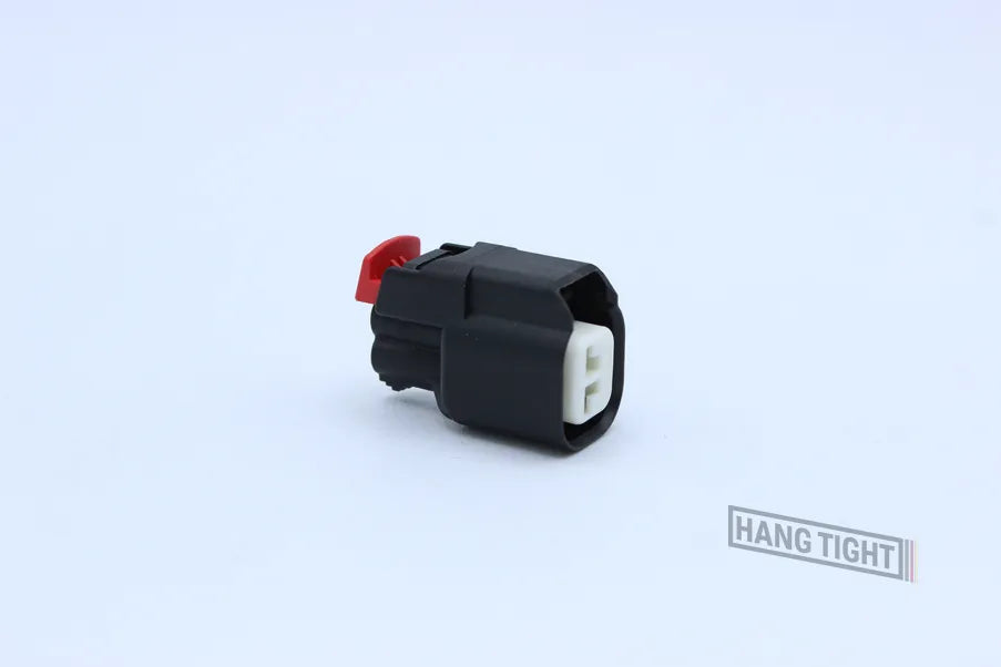 Molex Female MX150 Black Horizontal lock tab layout - 2 Terminal in Style: Flying Lead. Molex MX150 in Black. These connectors are typically found in OEM applications and are available as a connector only or as a flying lead. An extra terminal is included