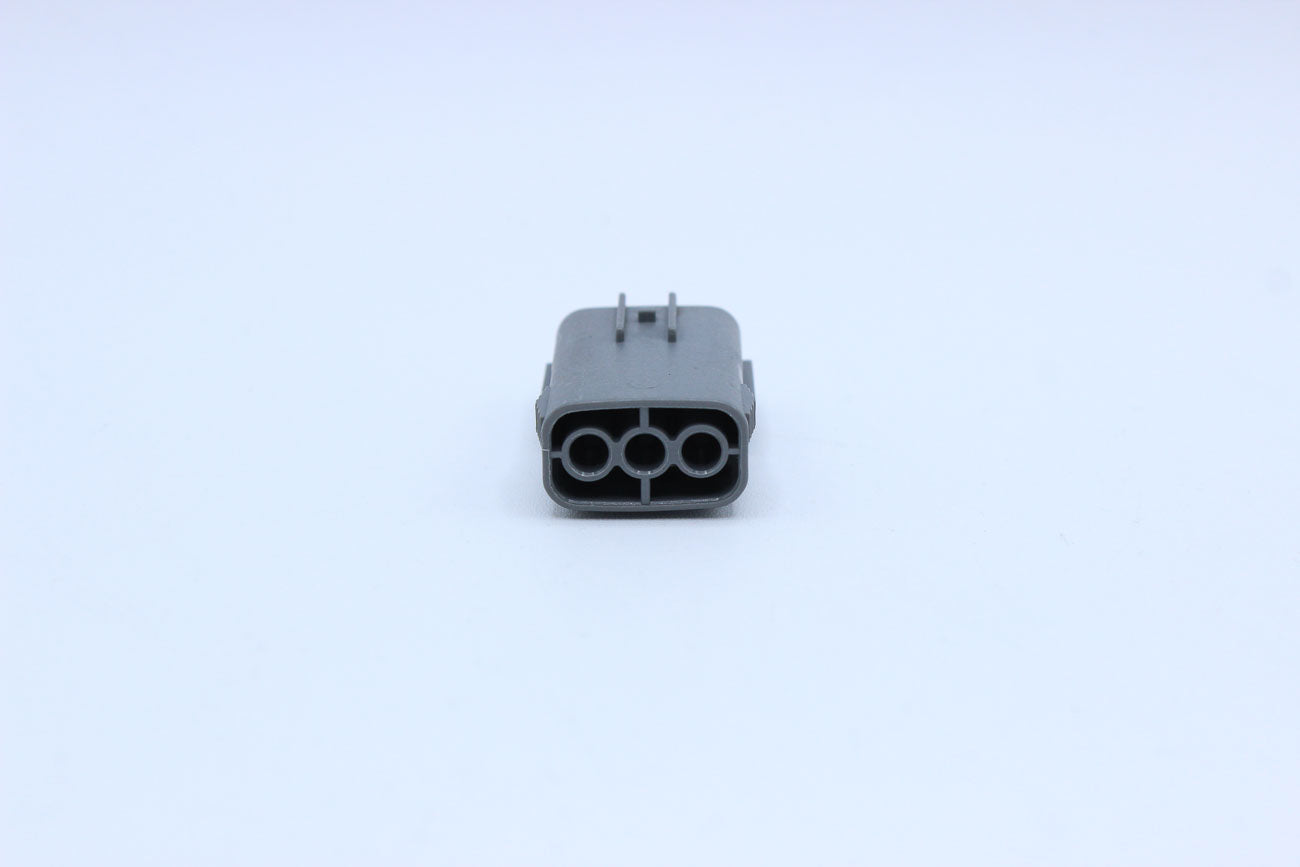 Sumitomo Male DL Gray - 3 Terminal in Style: Flying Lead. Sumitomo DL in Gray. These connectors are typically found in OEM applications and are available as a connector only or as a flying lead. An extra terminal is included with every connector, because