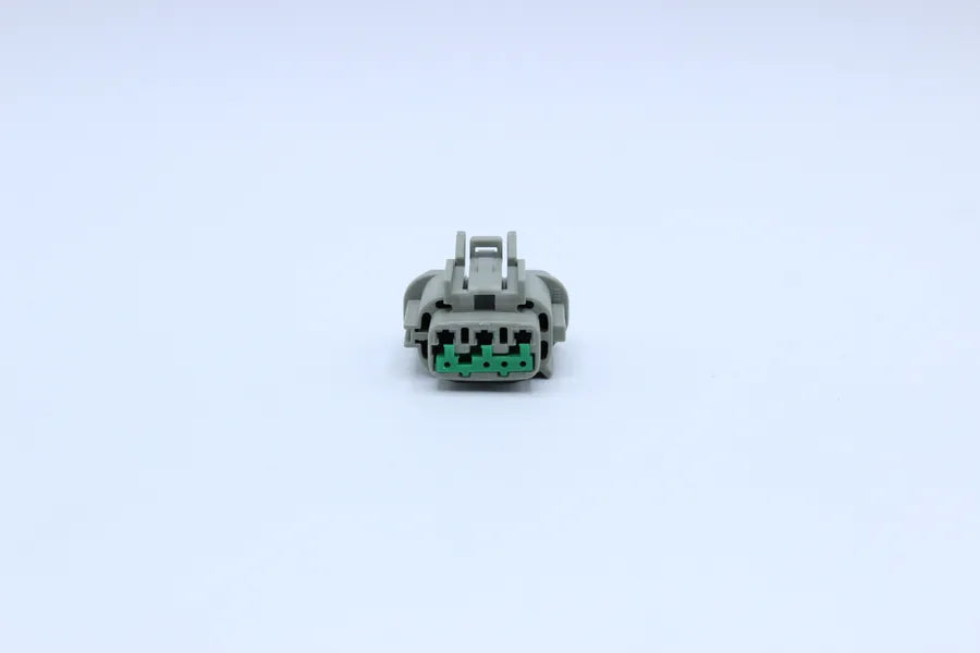 Sumitomo Female RS Gray - 3 Terminal in Style: Connector Only. Sumitomo RS in Gray. These connectors are typically found in OEM applications and are available as a connector only or as a flying lead. An extra terminal is included with every connector, bec