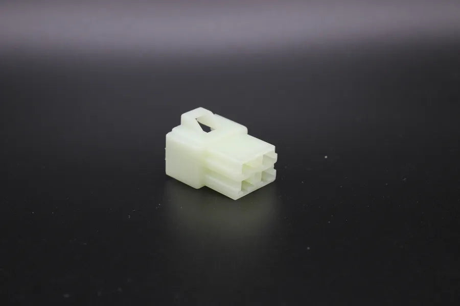 Sumitomo Male 250 Clear - 4 Terminal in Style: Connector Only. Sumitomo 250 in Clear. These connectors are typically found in OEM applications and are available as a connector only or as a flying lead. An extra terminal is included with every connector, b