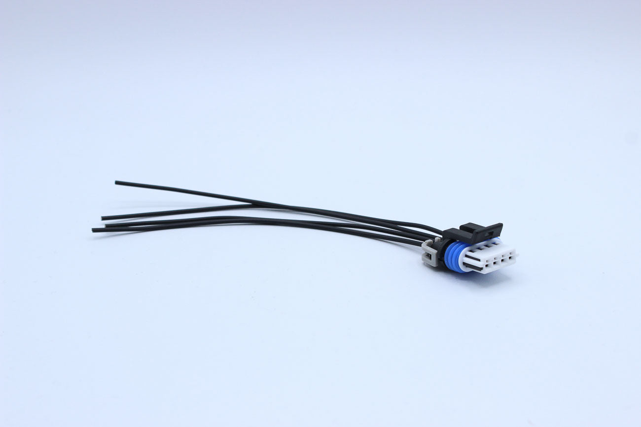 Delphi Female GT150 White Code 8 - 4 Terminal in Style: Flying Lead. Delphi GT150 in White. These connectors are typically found in OEM applications and are available as a connector only or as a flying lead. An extra terminal is included with every connec