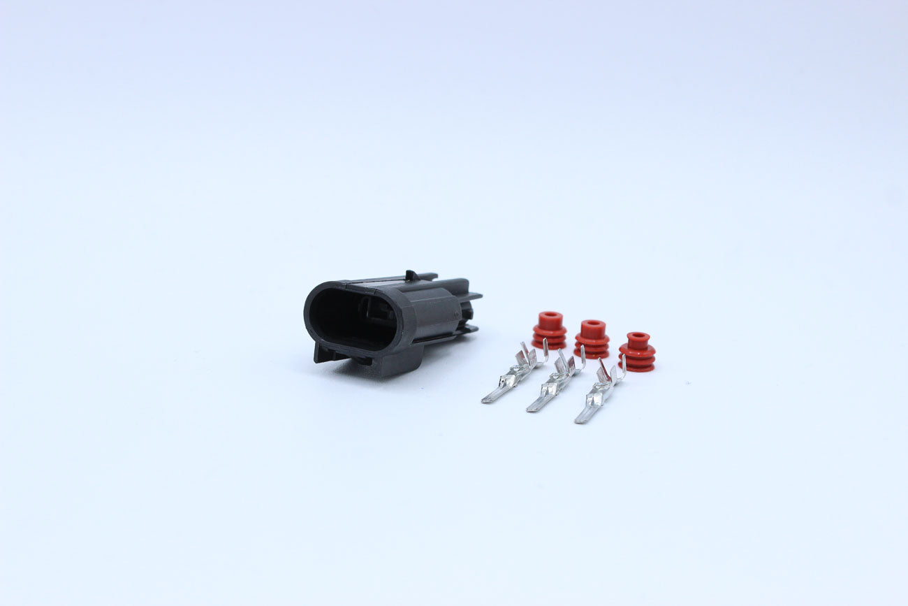 Delphi Male GT280 Black Code 2 - 2 Terminal in Style: Flying Lead. Delphi GT280 in Black. These connectors are typically found in OEM applications and are available as a connector only or as a flying lead. An extra terminal is included with every connecto