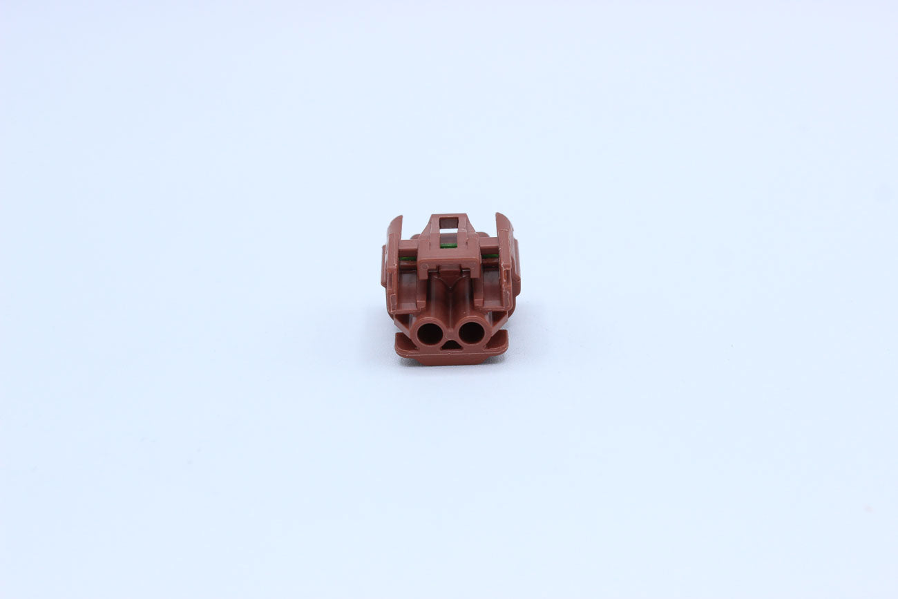 Delphi Female GT150 Brown - 2 Terminal in Style: Connector Only. Delphi GT150 in Brown. These connectors are typically found in OEM applications and are available as a connector only or as a flying lead. An extra terminal is included with every connector,