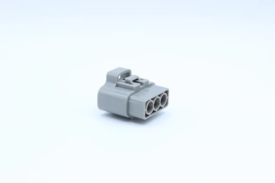 Sumitomo Female TS Gray tab width 4.8 - 3 Terminal in Style: Connector Only. Sumitomo TS in Gray. These connectors are typically found in OEM applications and are available as a connector only or as a flying lead. An extra terminal is included with every