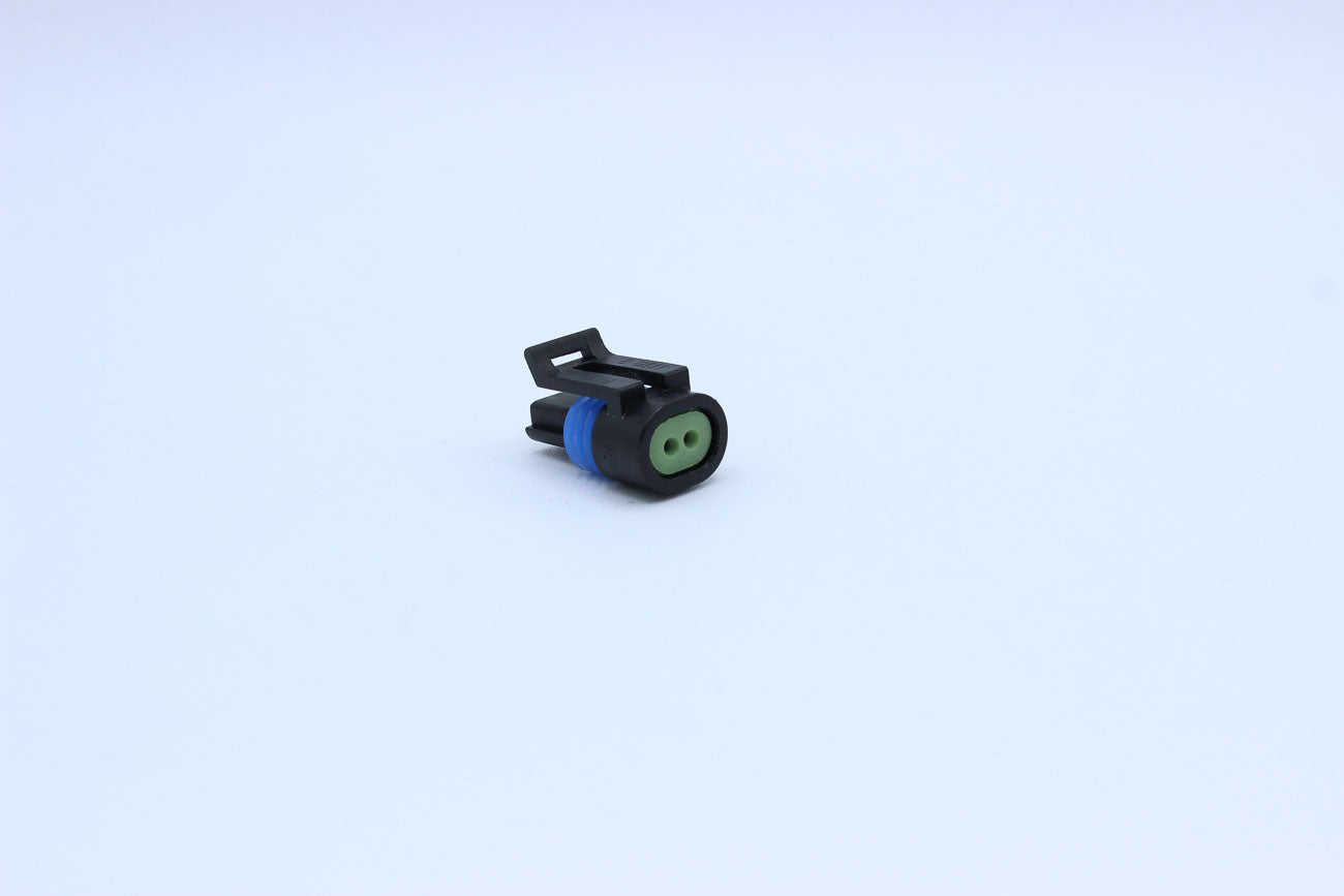 Delphi Female Metri-pack 150 PTS Blue Code 1 - Part Number 12162193 in Style: Flying Lead. Delphi Metri-pack 150 PTS in Blue. The OEM Part Number for this part is 12162193. These connectors are typically found in OEM applications and are available as a co