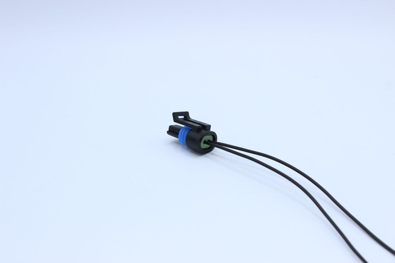 Delphi Female Metri-pack 150 PTS Blue Code 1 - Part Number 12162193 in Style: Flying Lead. Delphi Metri-pack 150 PTS in Blue. The OEM Part Number for this part is 12162193. These connectors are typically found in OEM applications and are available as a co