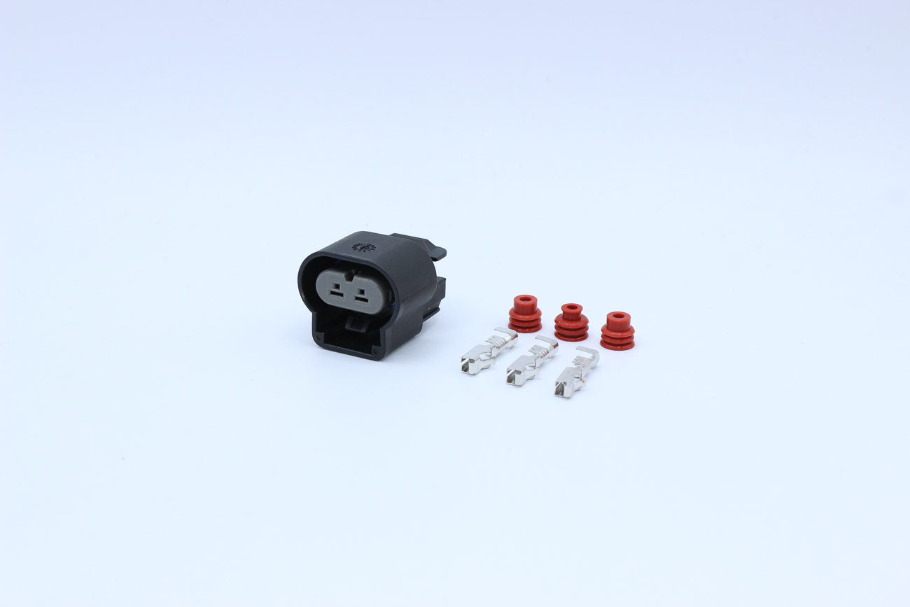 Delphi Female GT280 Black Code 2 - 2 Terminal in Style: Connector Only. Delphi GT280 in Black. These connectors are typically found in OEM applications and are available as a connector only or as a flying lead. An extra terminal is included with every con