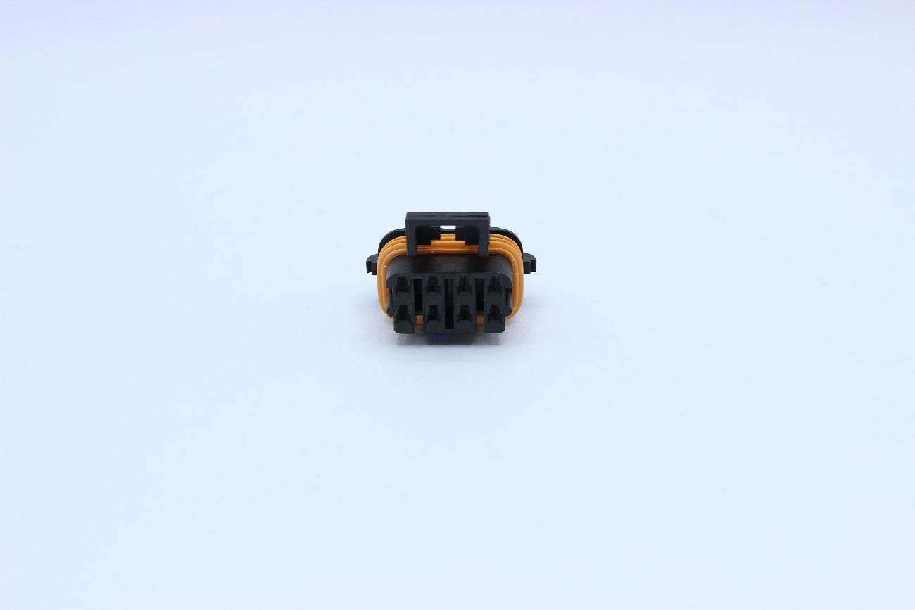Delphi Female Metri-pack 150 Black Code 1 - 8 Terminal in Style: Connector Only. Delphi Metri-pack 150 in Black. These connectors are typically found in OEM applications and are available as a connector only or as a flying lead. An extra terminal is inclu