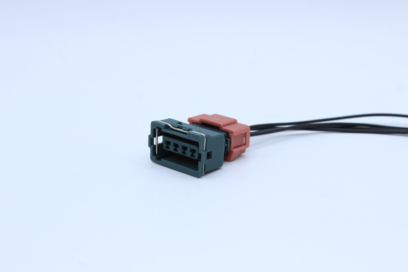 Furukawa Female JFC Green - 4 Terminal in Style: Flying Lead. Furukawa JFC in Green. These connectors are typically found in OEM applications and are available as a connector only or as a flying lead. An extra terminal is included with every connector, be