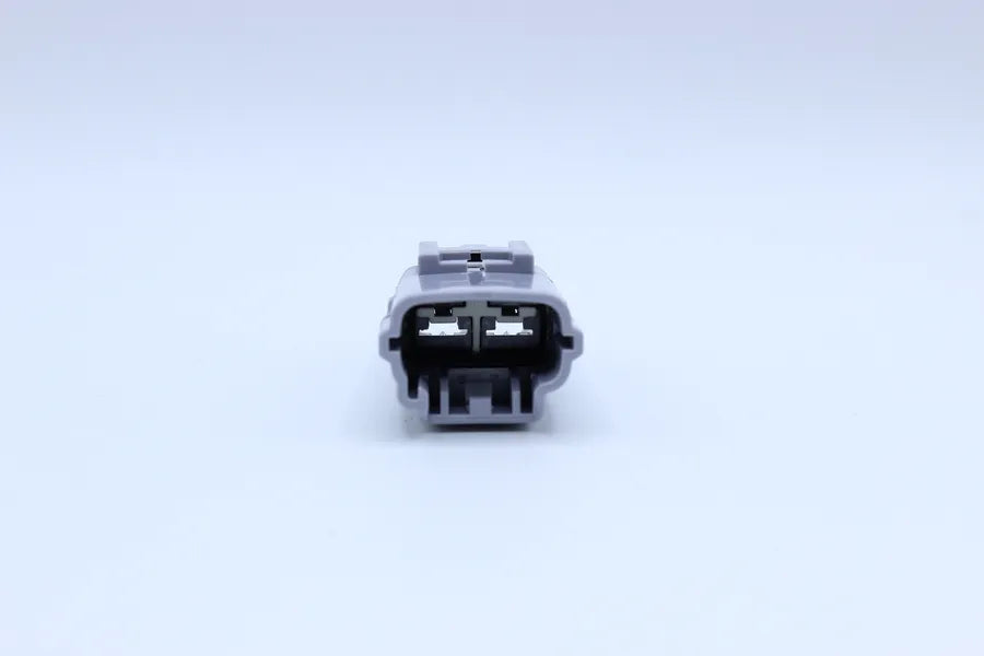 Sumitomo Male TS Gray Tab width 8 - 2 Terminal in Style: Connector Only. Sumitomo TS in Gray. These connectors are typically found in OEM applications and are available as a connector only or as a flying lead. An extra terminal is included with every conn