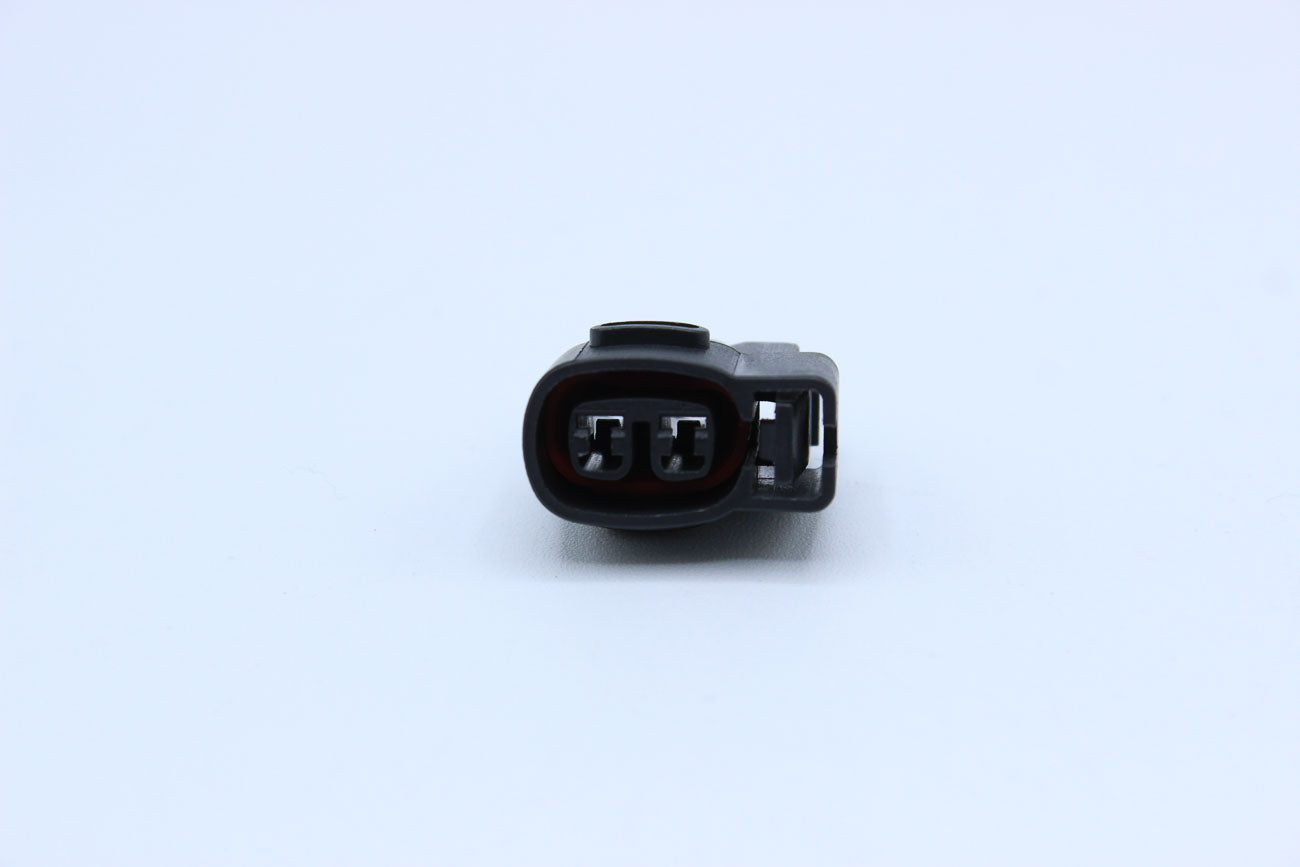 KET Female 090 Black Horizontal lock tab layout - 2 Terminal in Style: Flying Lead. KET 090 in Black. These connectors are typically found in OEM applications and are available as a connector only or as a flying lead. An extra terminal is included with ev