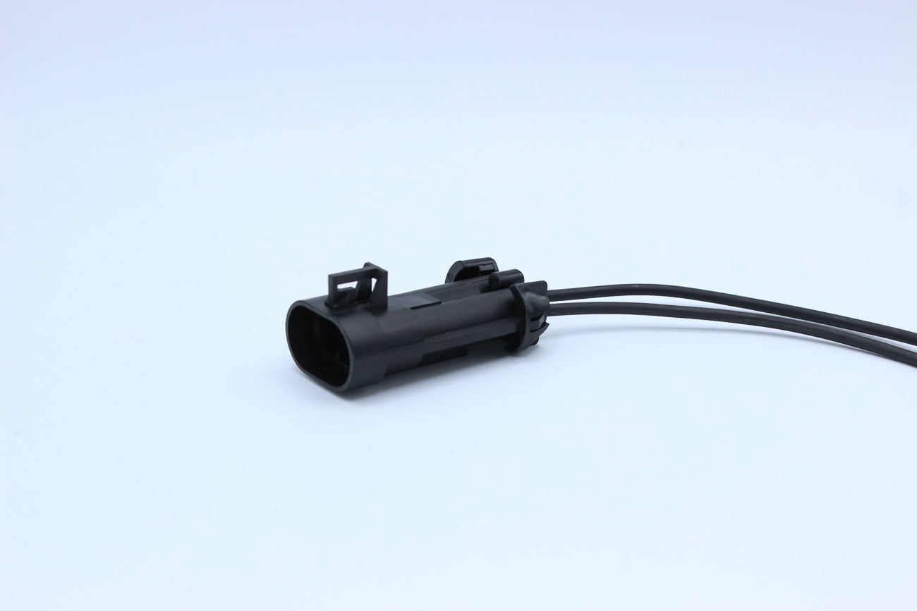 Delphi Male Metri-pack 630 Black - 2 Terminal in Style: Connector Only. Delphi Metri-pack 630 in Black. These connectors are typically found in OEM applications and are available as a connector only or as a flying lead. An extra terminal is included with