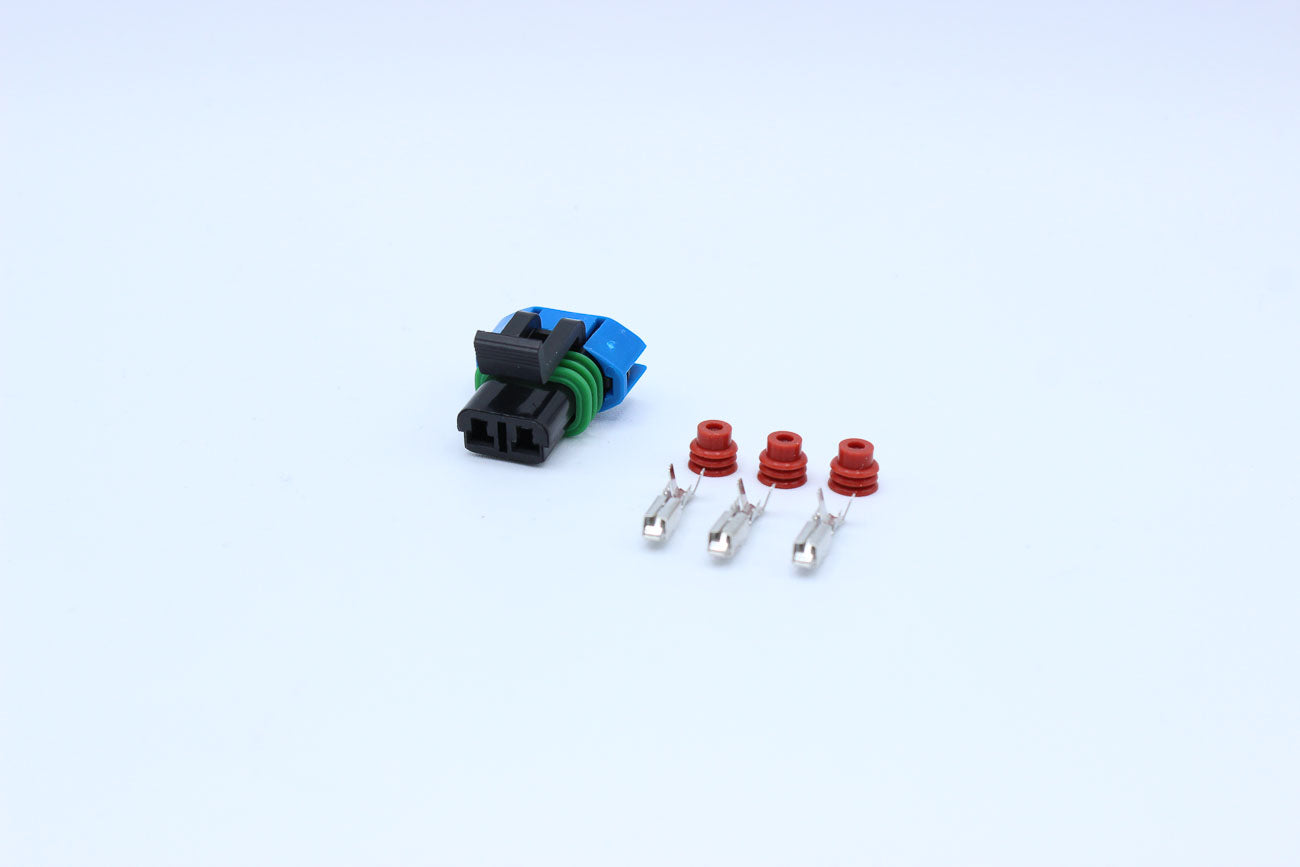 Delphi Female Metri-pack 280 Black - Part Number 15300027 in . Delphi Metri-pack 280 in Black. The OEM Part Number for this part is 15300027. These connectors are typically found in OEM applications and are available as a connector only or as a flying lea