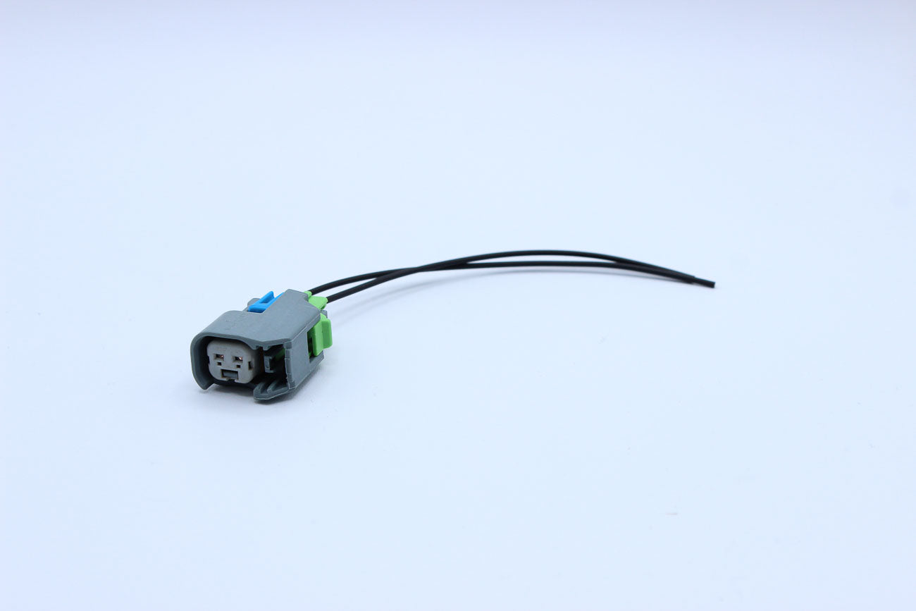 Delphi Female Metri-pack 150 Black Injector relief - 2 Terminal in Style: Flying Lead. Delphi Metri-pack 150 in Black. These connectors are typically found in OEM applications and are available as a connector only or as a flying lead. An extra terminal is