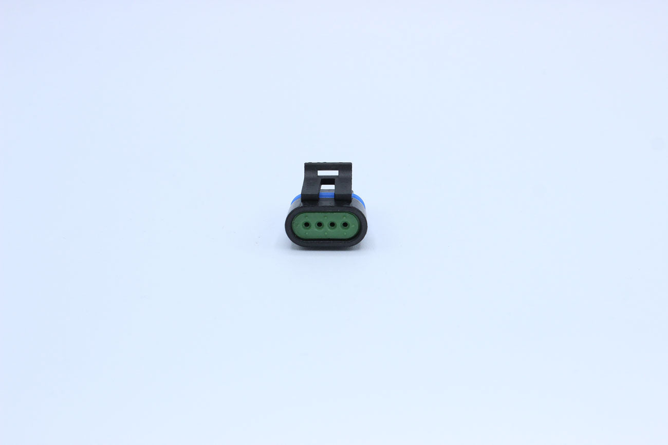 Delphi Female Metri-pack 150 PTS Black - 4 Terminal in Style: Flying Lead. Delphi Metri-pack 150 PTS in Black. These connectors are typically found in OEM applications and are available as a connector only or as a flying lead. An extra terminal is include