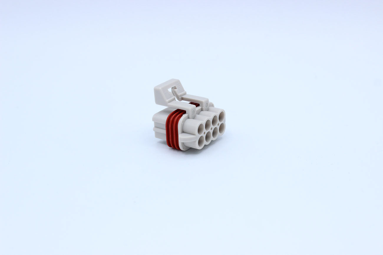 Delphi Female Metri-pack 150 Grey Code 2 - 7 Terminal in Style: Connector Only. Delphi Metri-pack 150 in Grey. These connectors are typically found in OEM applications and are available as a connector only or as a flying lead. An extra terminal is include